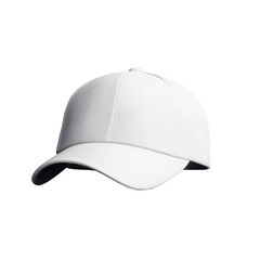 Fototapeta premium Classic white baseball cap with curved brim