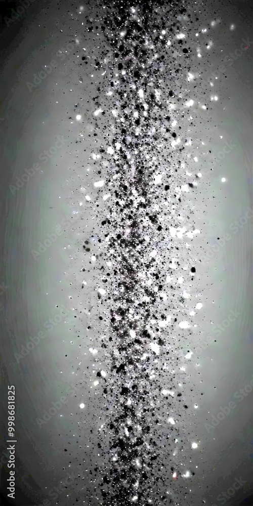 Leinwandbilder a dark, abstract background with a vertical line of small, white dots or particles that appear to be floating or falling, creating a sense of movement and energy