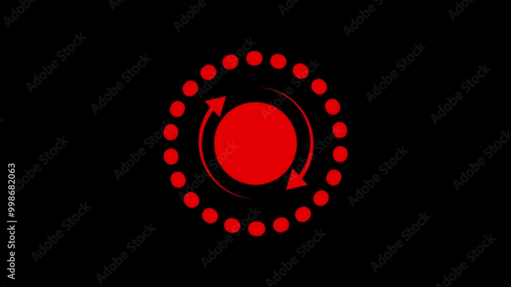 Poster circle arrow icon refresh and reload animated. circle animated hand drawn arrow. 4k video