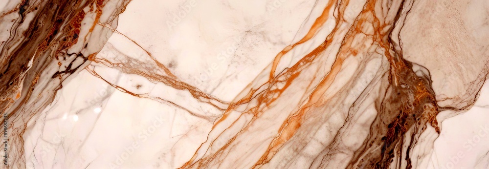 Poster a close-up view marble surface with a textured, marbled pattern of light and dark brown marble