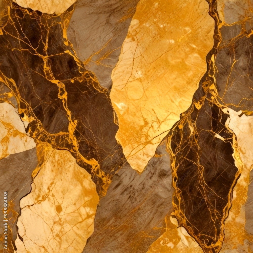 Poster a close-up view marble surface with a textured and irregular pattern of dark and light brown marble 