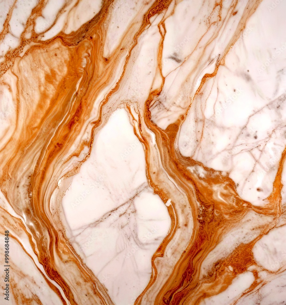 Poster a close-up view marble surface with a swirling pattern of light and dark brown hues, creating a sense of movement and texture