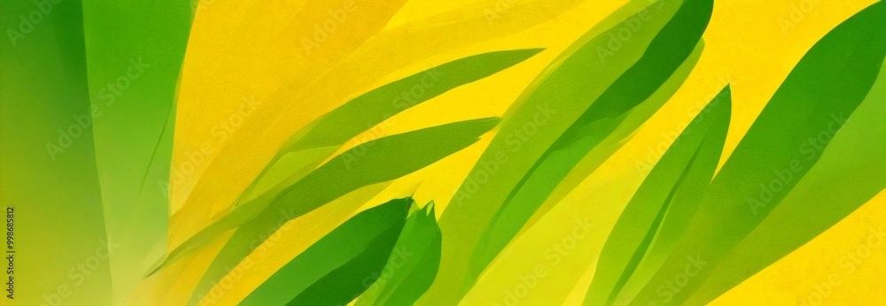 Poster a vibrant abstract composition of overlapping green and yellow lines, creating a dynamic and visually striking pattern