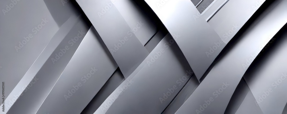 Aufkleber a geometric pattern of intersecting lines and curves in shades of gray, creating a visually striking abstract design