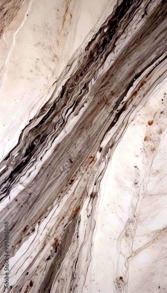 Poster a close-up view marble surface with a diagonal pattern of gray and white marble slabs