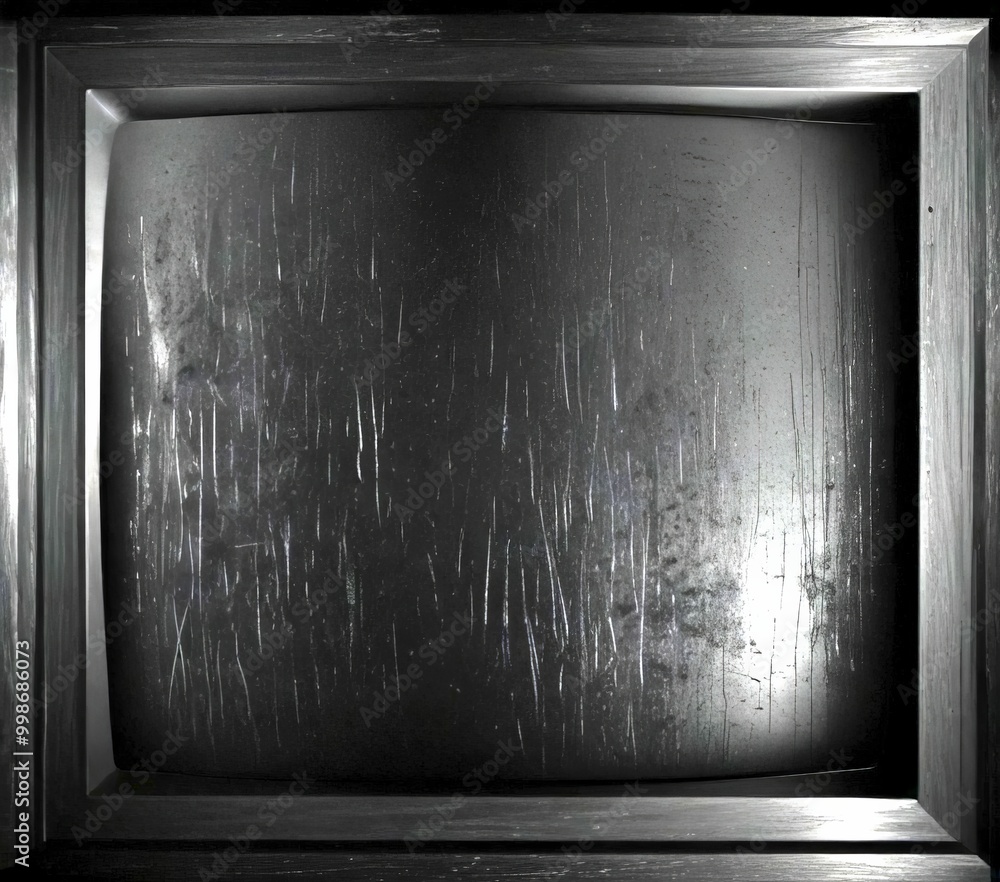 Aufkleber a dark, textured surface with a black frame around it, creating a stark contrast