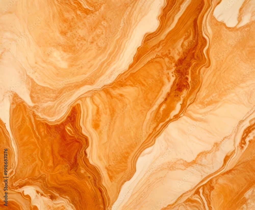 Aufkleber a marble surface with a swirling pattern of light and dark brown hues, creating a sense of movement 