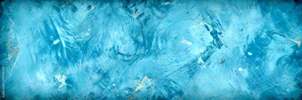 Poster a textured surface with a light blue-green hue, resembling a marble or stone pattern the surface has