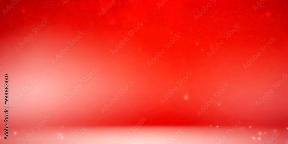 Aufkleber a gradient background transitioning from a deep red at the top to a lighter pink at the bottom, with small white dots scattered throughout the gradient