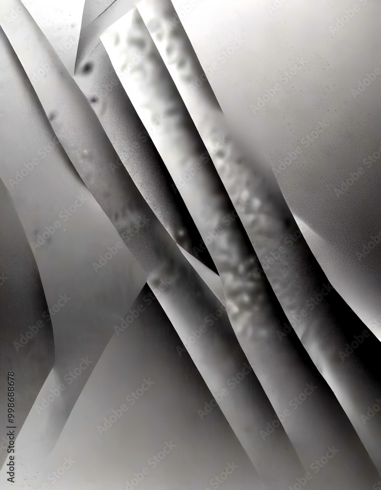 Aufkleber a black and white abstract composition featuring intersecting lines and curves, creating a sense of depth and movement