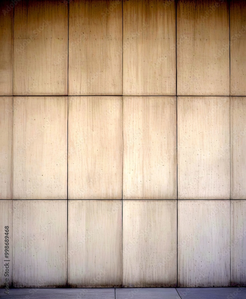 Aufkleber a grid of gray concrete blocks forms a uniform, textured wall