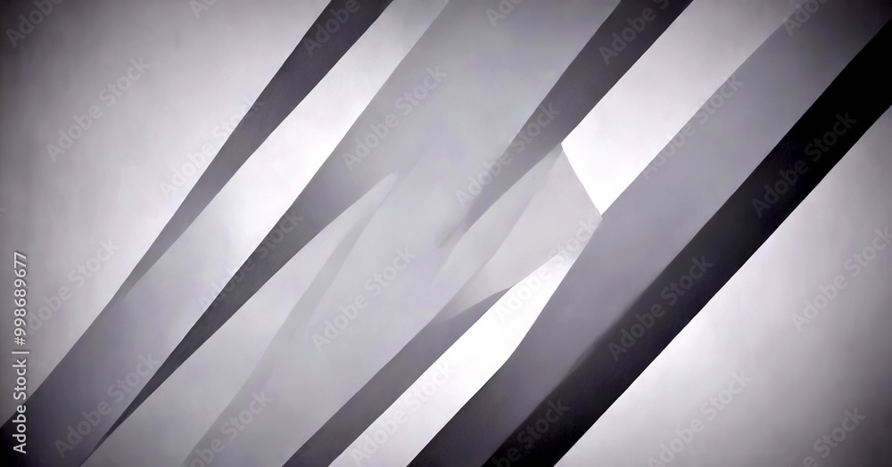 Poster a diagonal line pattern with varying shades of gray, creating a sense of depth and movement