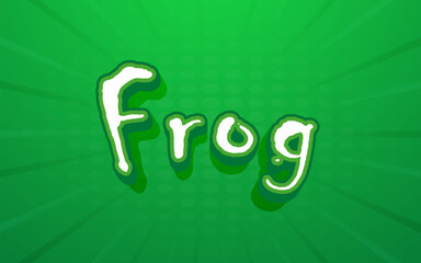Frog editable text effect, text effect template