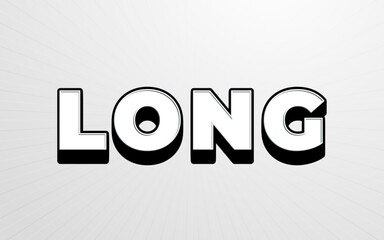 Long shadow editable text effect
