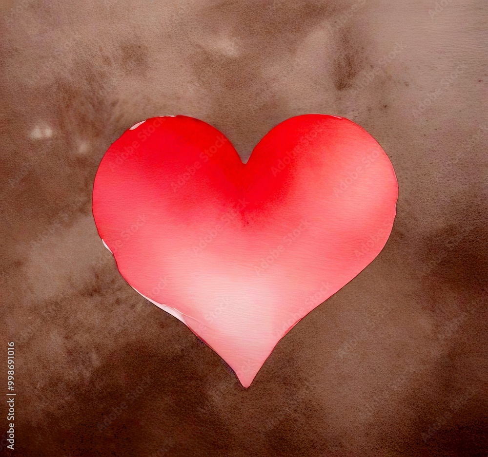 Aufkleber a pink heart-shaped object is centered against a light gray background
