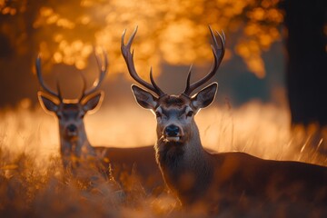 Fallow deer in the forest. Wildlife scene from nature.