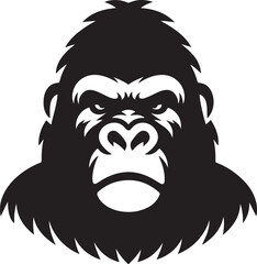  gorilla vector design white