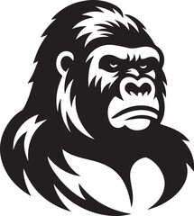 gorilla silhouette art vector style