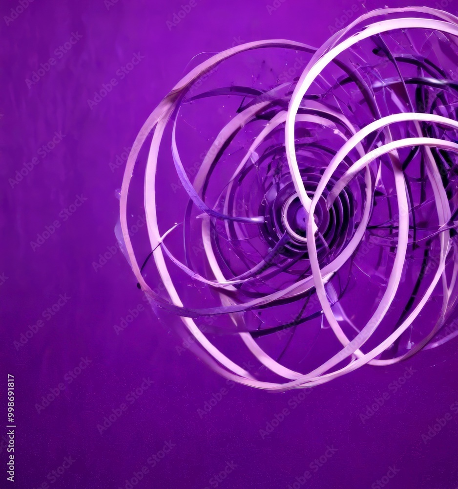 Aufkleber a close-up view purple spiral-shaped object, with a gradient effect transitioning from a lighter shade at the top to a darker one at the bottom