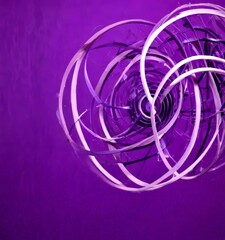 a close-up view purple spiral-shaped object, with a gradient effect transitioning from a lighter shade at the top to a darker one at the bottom