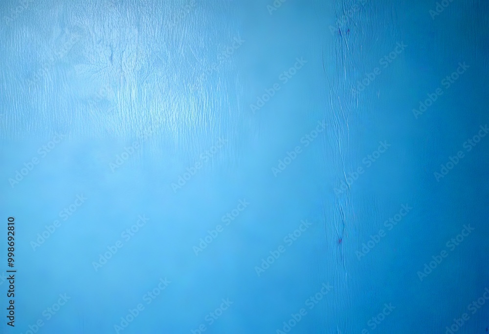 Poster a simple, unadorned blue wall with a subtle texture, featuring a small, faint pink line running vert