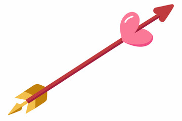 valentine cupid-s arrow color vector 