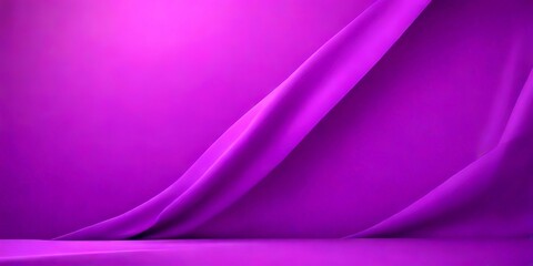 a purple fabric draped over a wall, creating a flowing and dynamic visual effect The fabric is slightly crumpled, adding a sense of movement and texture to the scene