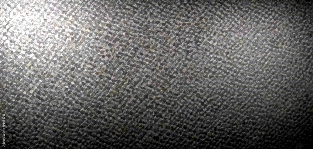 Poster a close-up view black fabric surface with a textured pattern, resembling the appearance woven or kni