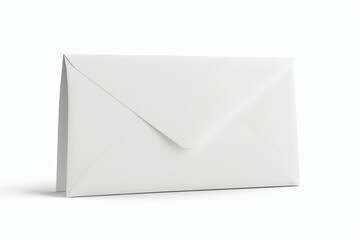 a close up of a white envelope on a white surface