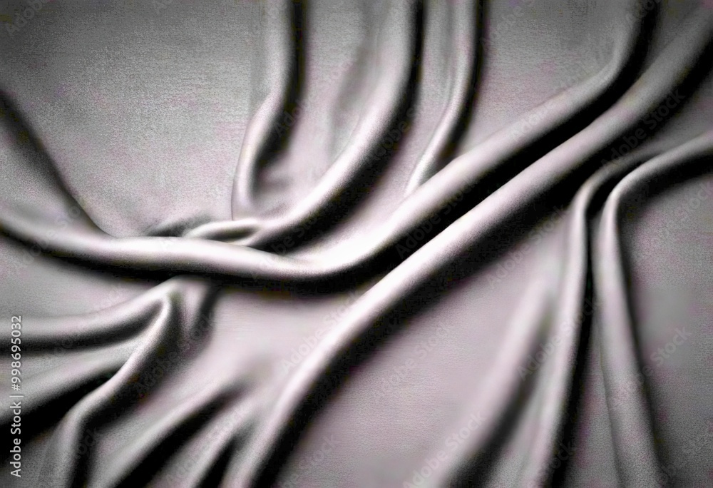 Poster a close-up view black fabric surface, with the fabric appearing to be crumpled and folded, creating a textured and wrinkled appearance
