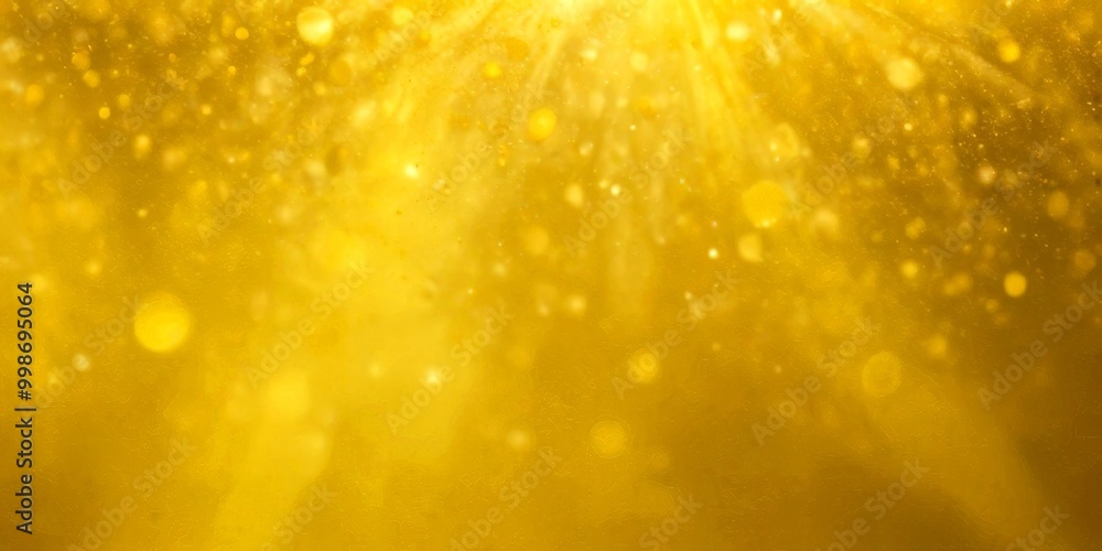Aufkleber a golden background with scattered light and small, round, white dots, creating a shimmering and ethereal effect