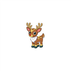 reindeer with christmas tree