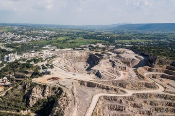 Fototapeta premium Mina a cielo abierto en Apaxco, en el Estado de México