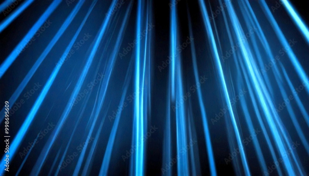 Poster a dark blue background with diagonal lines radiating outwards, creating a sense of depth and movemen