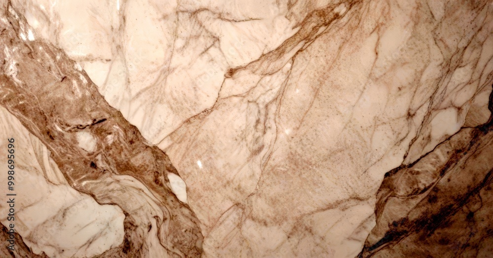 Aufkleber marble surface with a subtle pattern of swirls and lines, in a light beige color