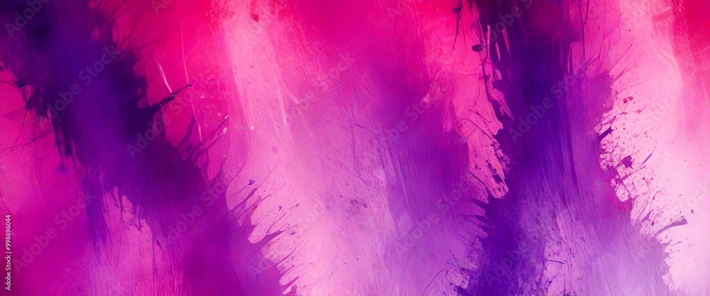 Poster a vibrant abstract painting with a gradient of pink and purple hues the painting is characterized by