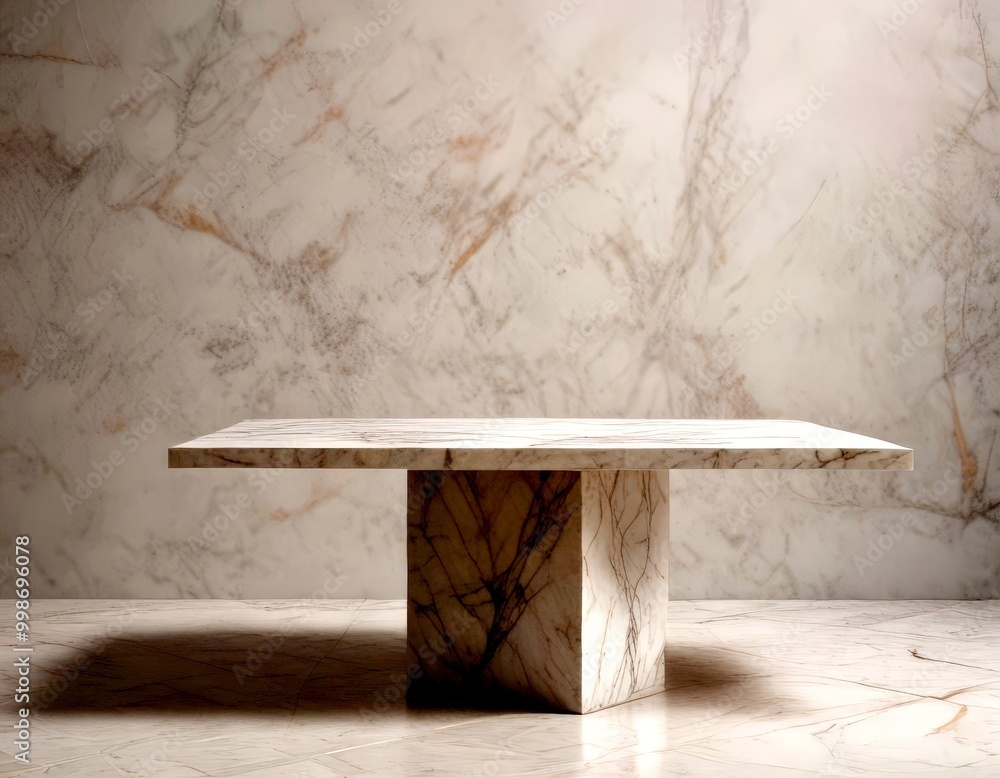 Aufkleber marble table with square base