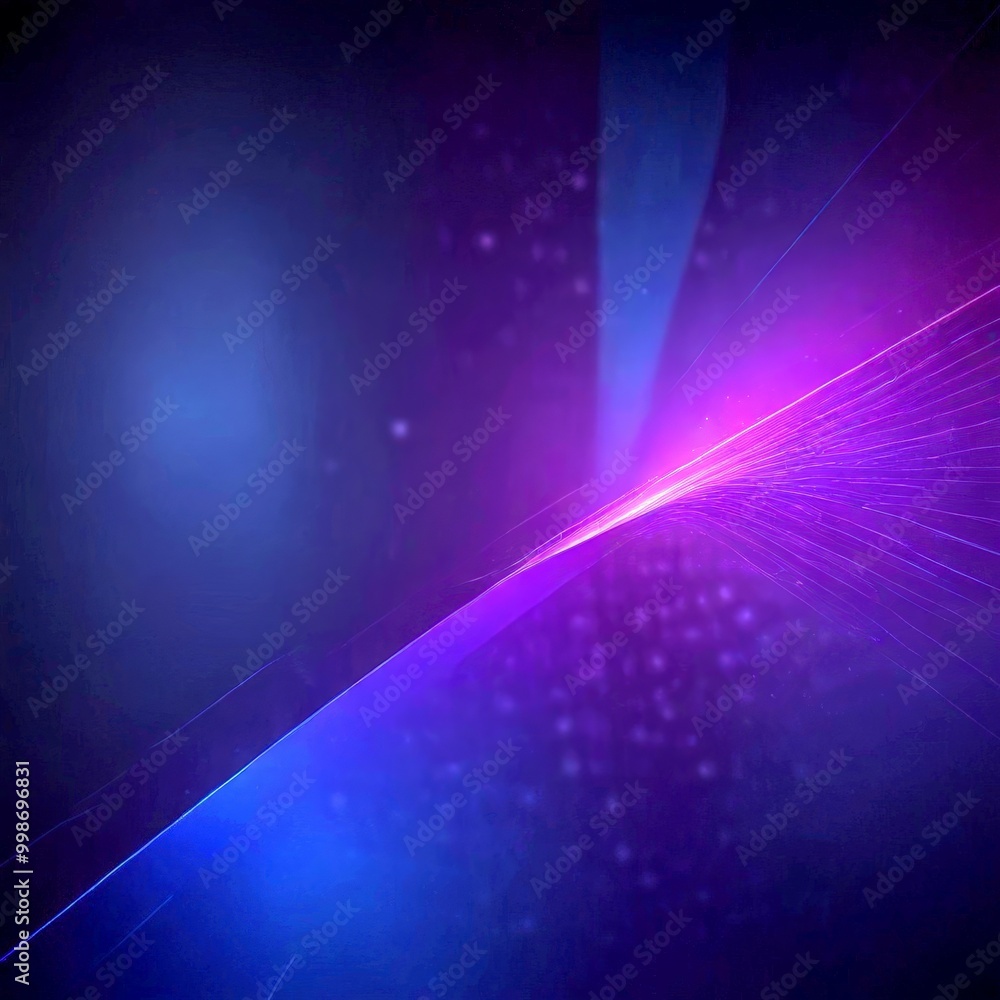 Poster a dark purple and blue abstract background with a diagonal line running across it, creating a sense of movement and dynamism