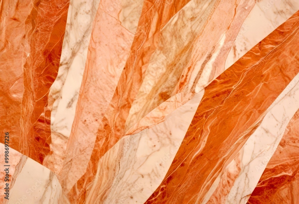 Aufkleber a close-up view marble surface with a textured and layered pattern of light and dark pink marble str