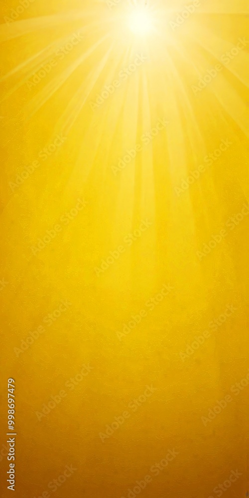 Poster a vibrant yellow background with radiating sunbeams, creating a warm and inviting atmosphere