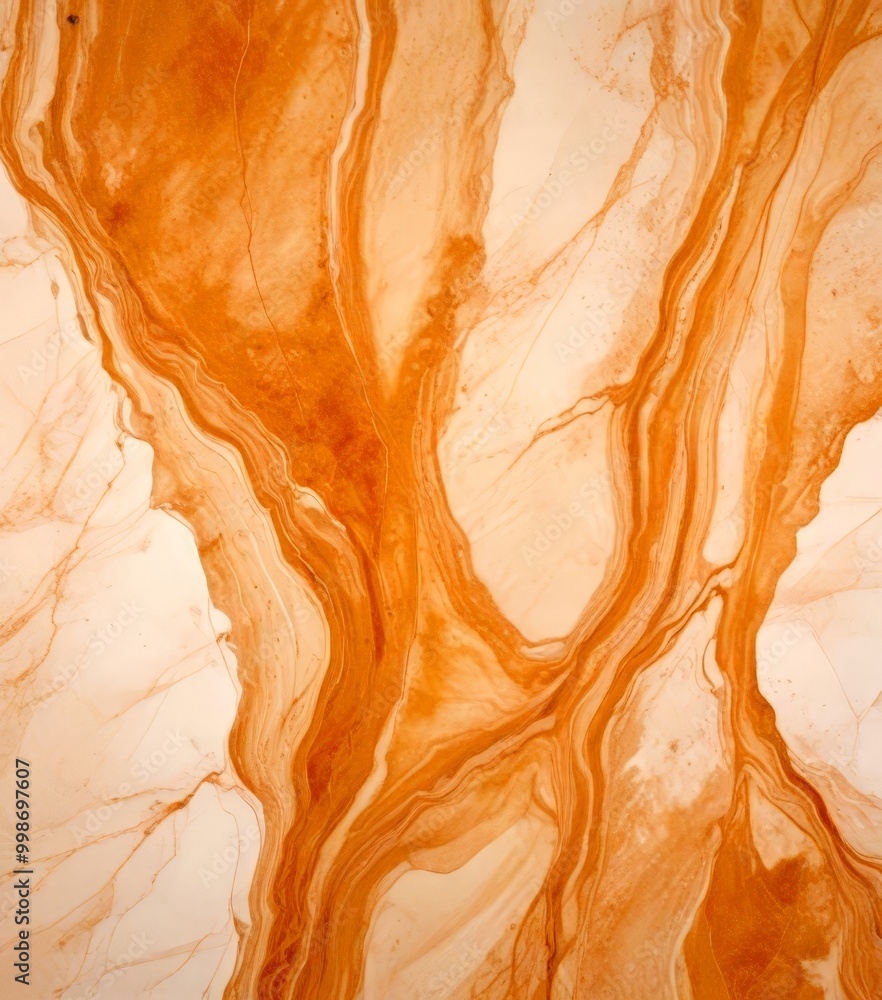 Fototapete a marble surface with a swirling pattern of light and dark brown hues, creating a sense of movement and depth