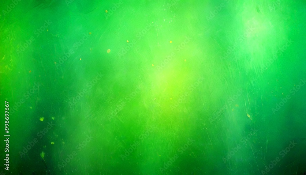 Poster a blurred green background with small white dots scattered throughout, creating a sense of movement 