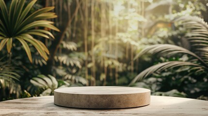 Obraz premium Podium, Natural Display Pod in Jungle