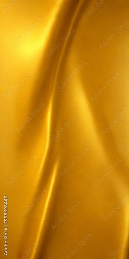 Poster a close-up view shiny, golden fabric surface with a subtle, flowing texture