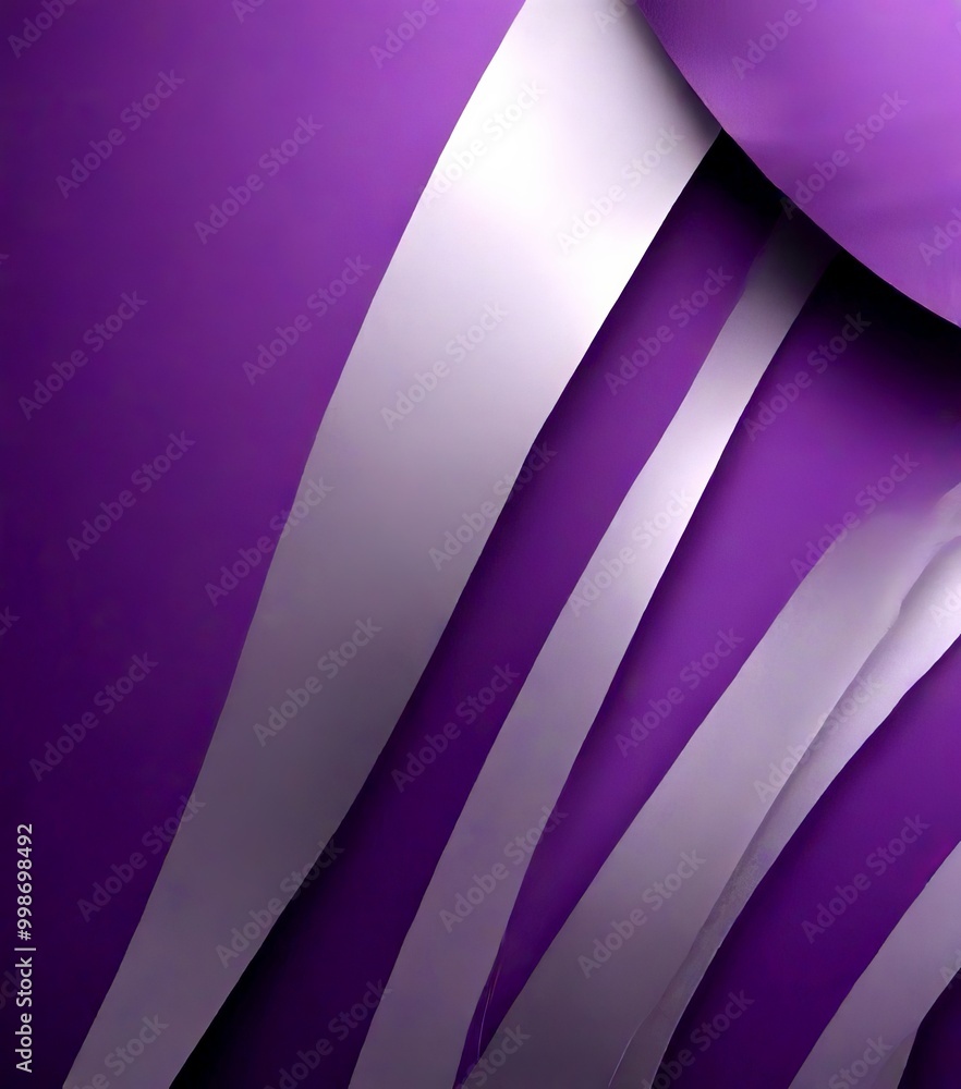 Poster a purple abstract background with white and gray lines intersecting at various angles, creating a dy