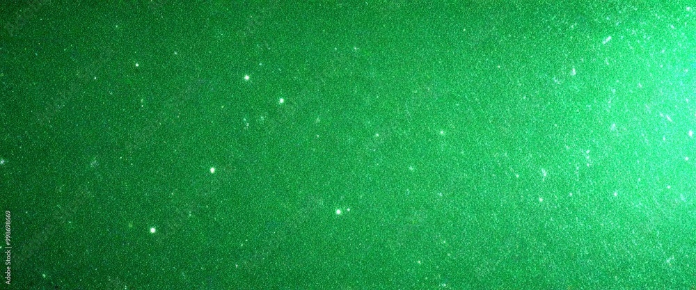 Poster a dark green background with numerous small white dots scattered throughout, resembling stars or cel