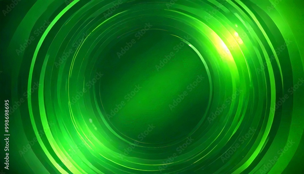 Aufkleber a circular pattern with concentric green lines, creating a sense of depth and movement The background is a dark green color, which contrasts with the lighter green lines