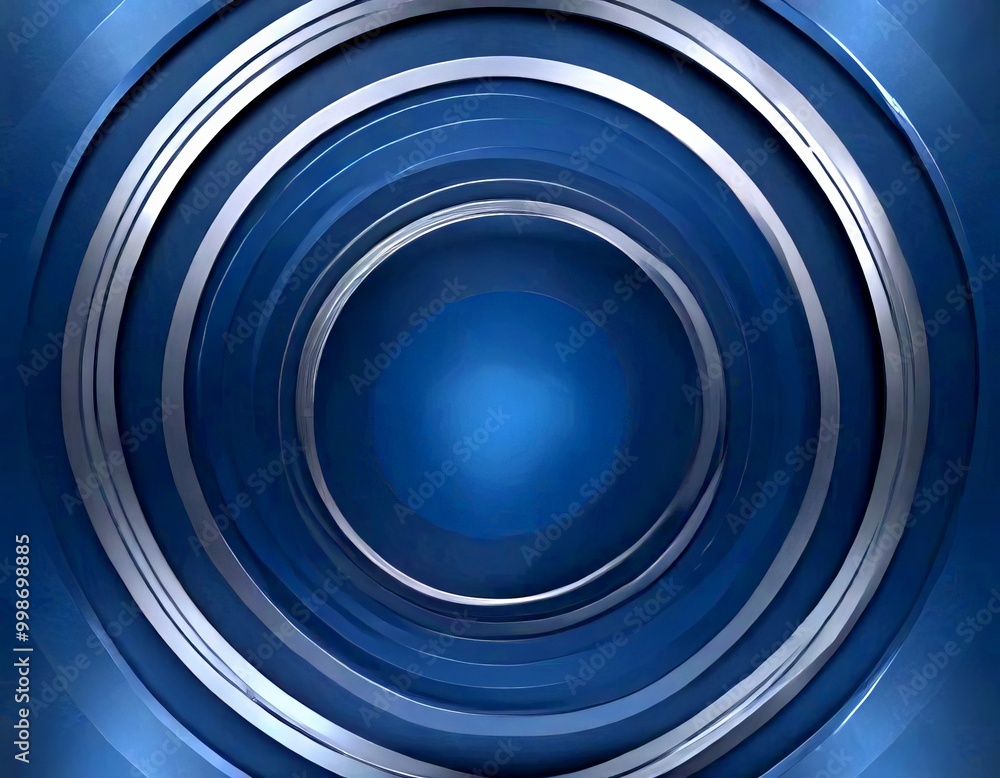 Fototapete a dark blue circular background with a gradient of silver and black tones, creating a visually strik