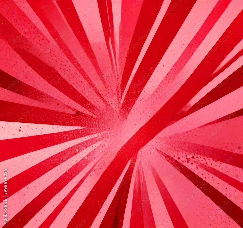 Poster a vibrant abstract background with red and pink stripes radiating outwards, creating a dynamic and energetic visual effect