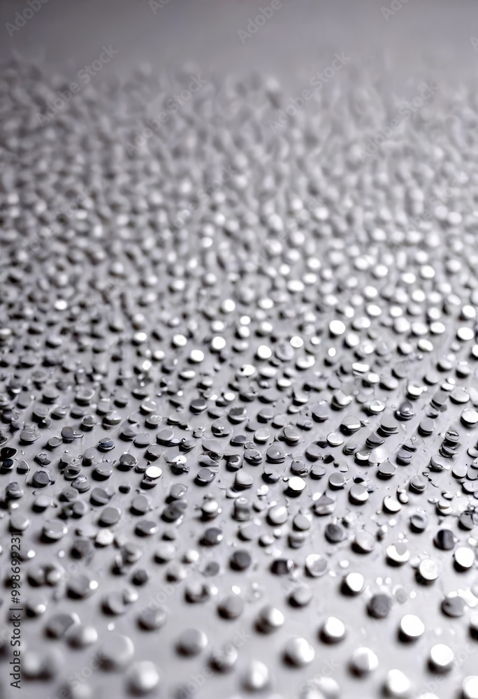 Fototapete A close-up view textured surface with numerous small, round, metallic dots arranged in a random pattern, creating a visually striking and abstract design
